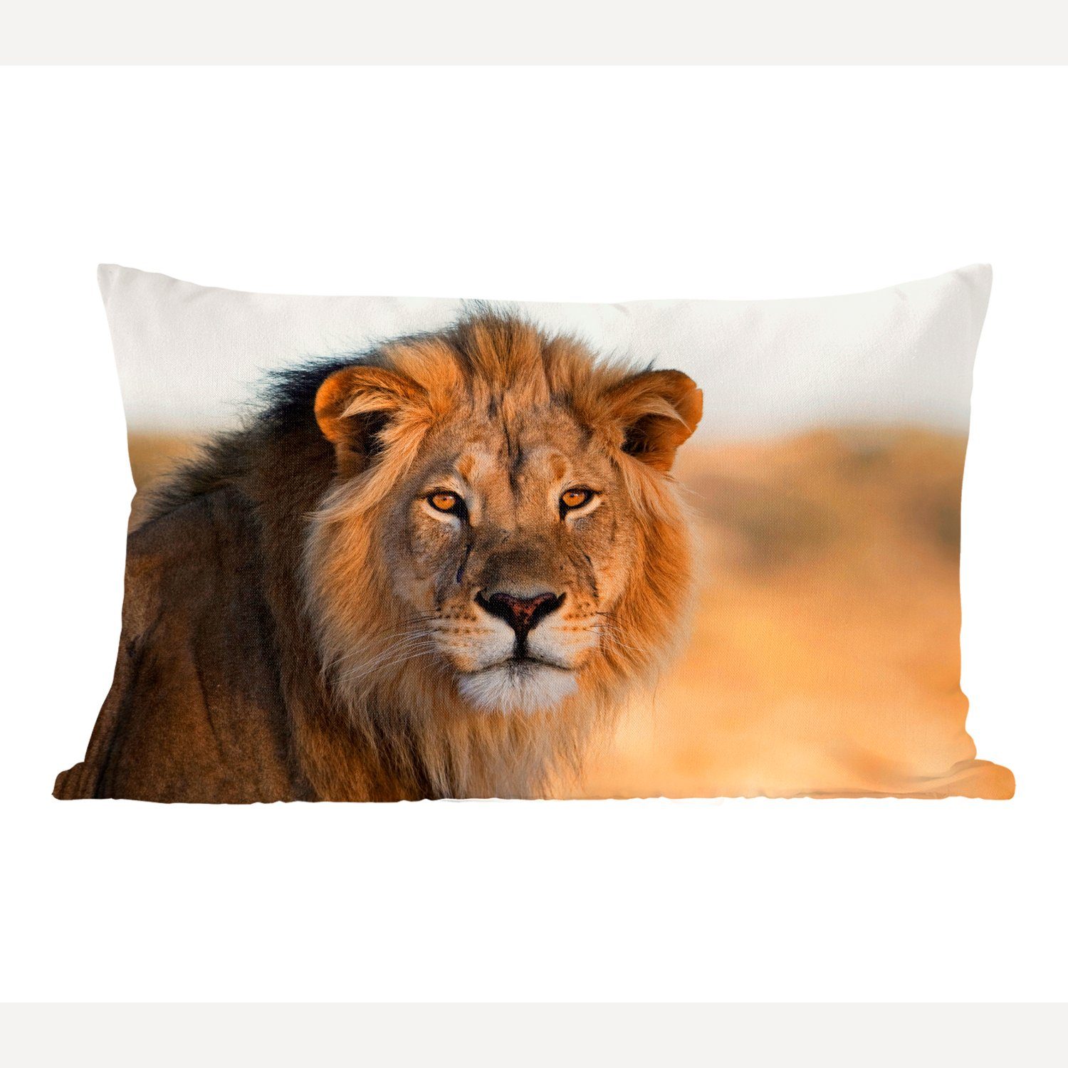 MuchoWow Dekokissen Löwen - Südafrika - Wild, Wohzimmer Dekoration, Zierkissen, Dekokissen mit Füllung, Schlafzimmer