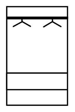 Feldmann-Wohnen Kleiderschrank SEVILLA (2-St., Schrank) mit Aufsatz