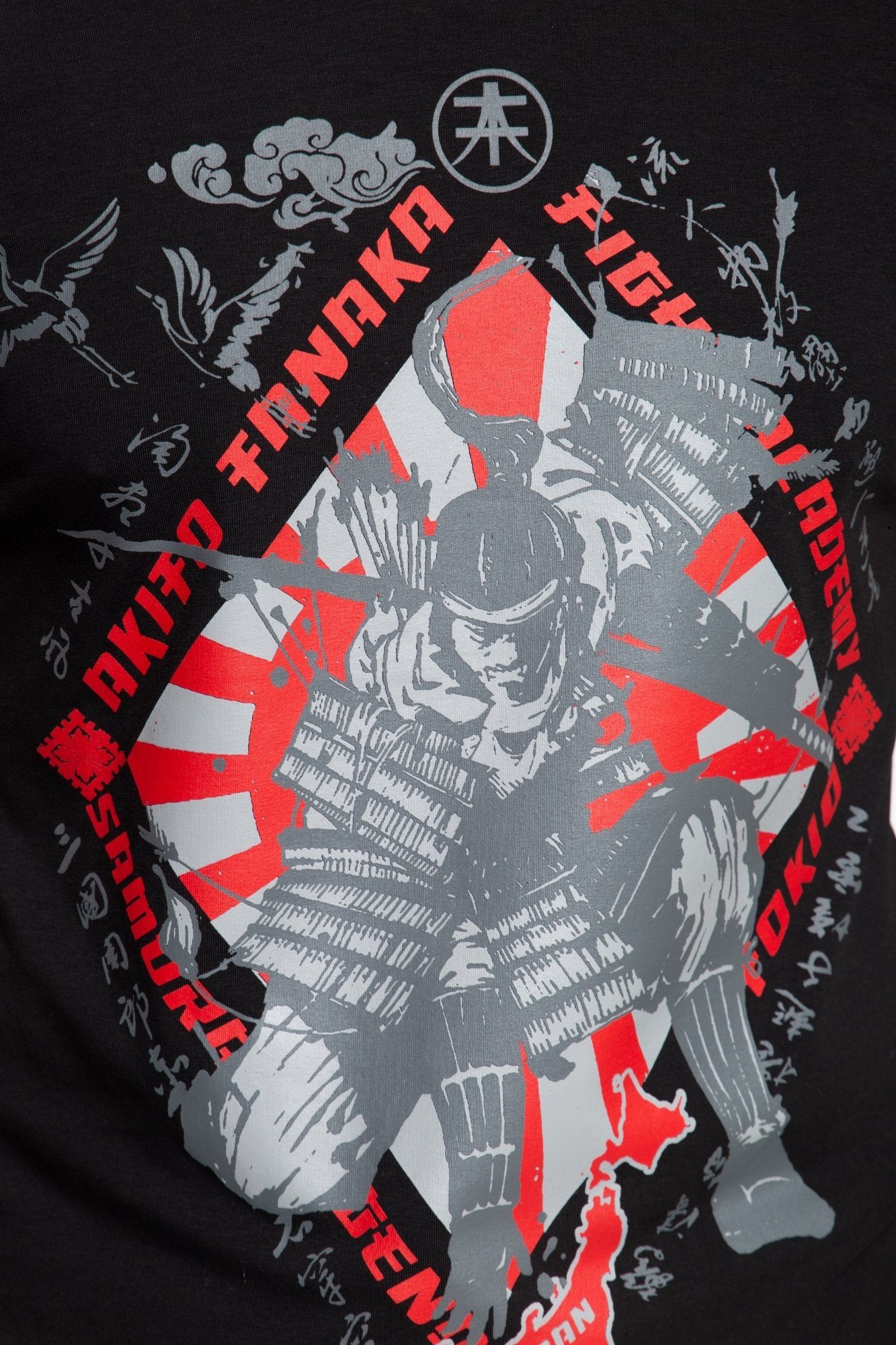 Samurai Akito Samurai T-Shirt mit Print Run Tanaka schwarz