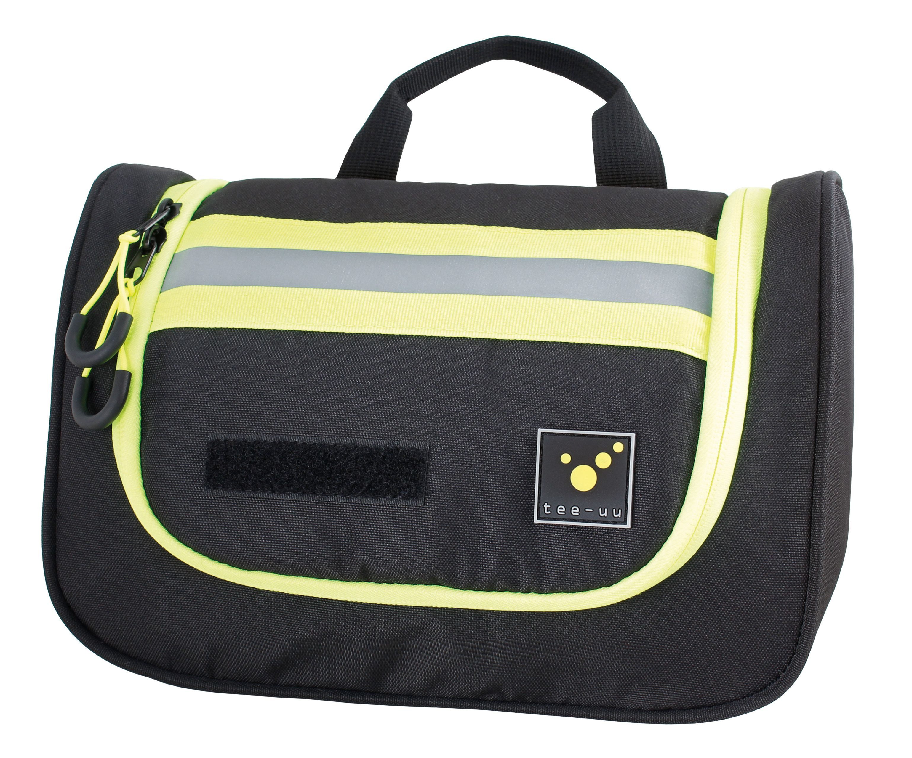 tee-uu Kulturbeutel Tee-uu HERO Waschbeutel / Kulturtasche Schwarz (1-tlg., robust & praktisch), mit Rettungsdienst- / Feuerwehr-Emblem