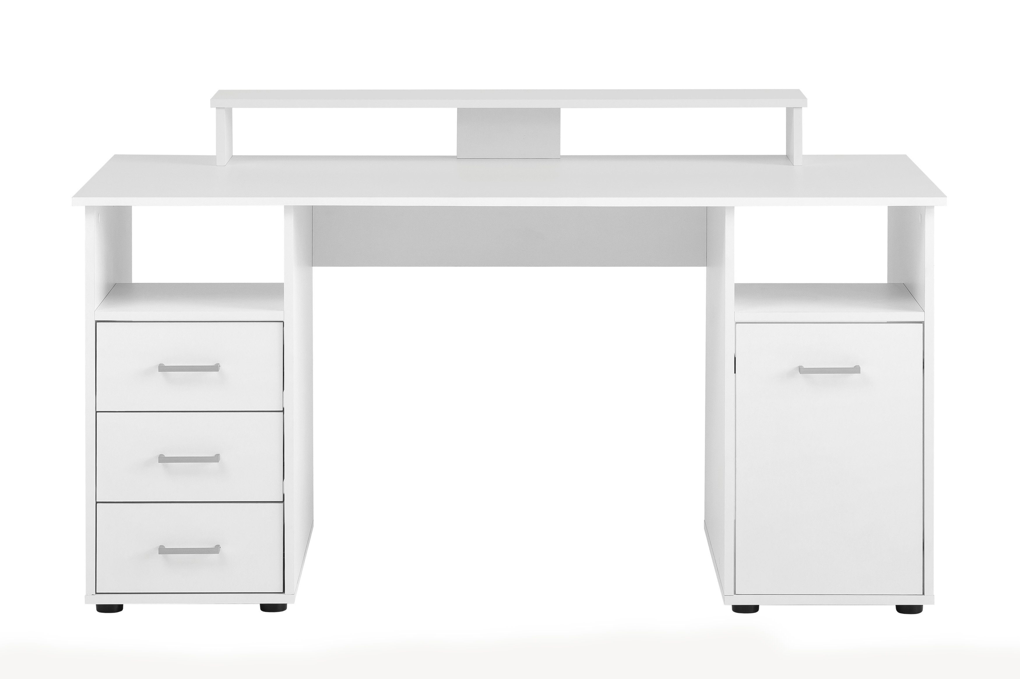 MÖBELPARTNER Schreibtisch Schreibtisch Fox, HxBxT 86x150x70 cm, Weiß
