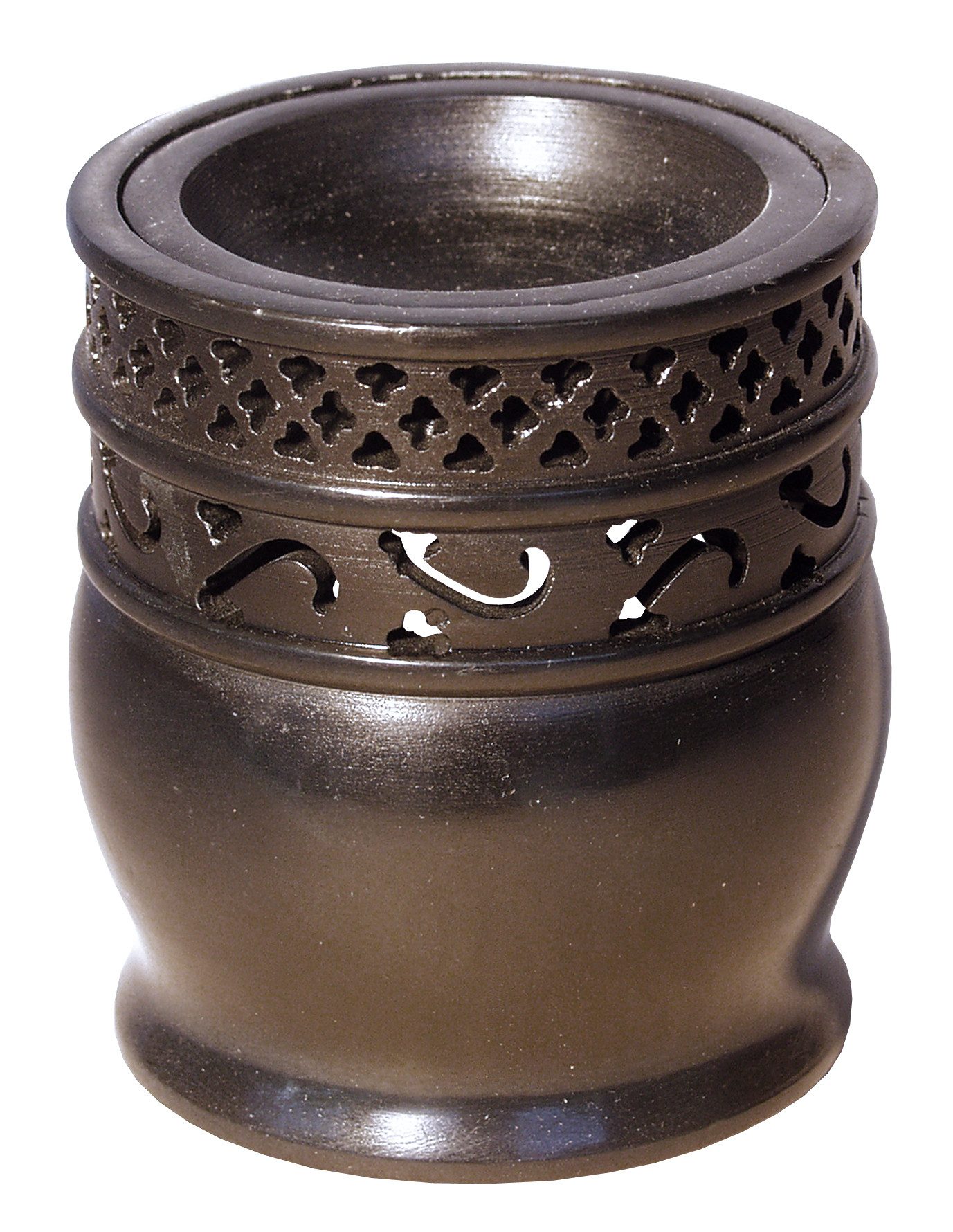 Saraswati Duftlampe Aromalampe "Zylinder Jali" Black günstig online kaufen
