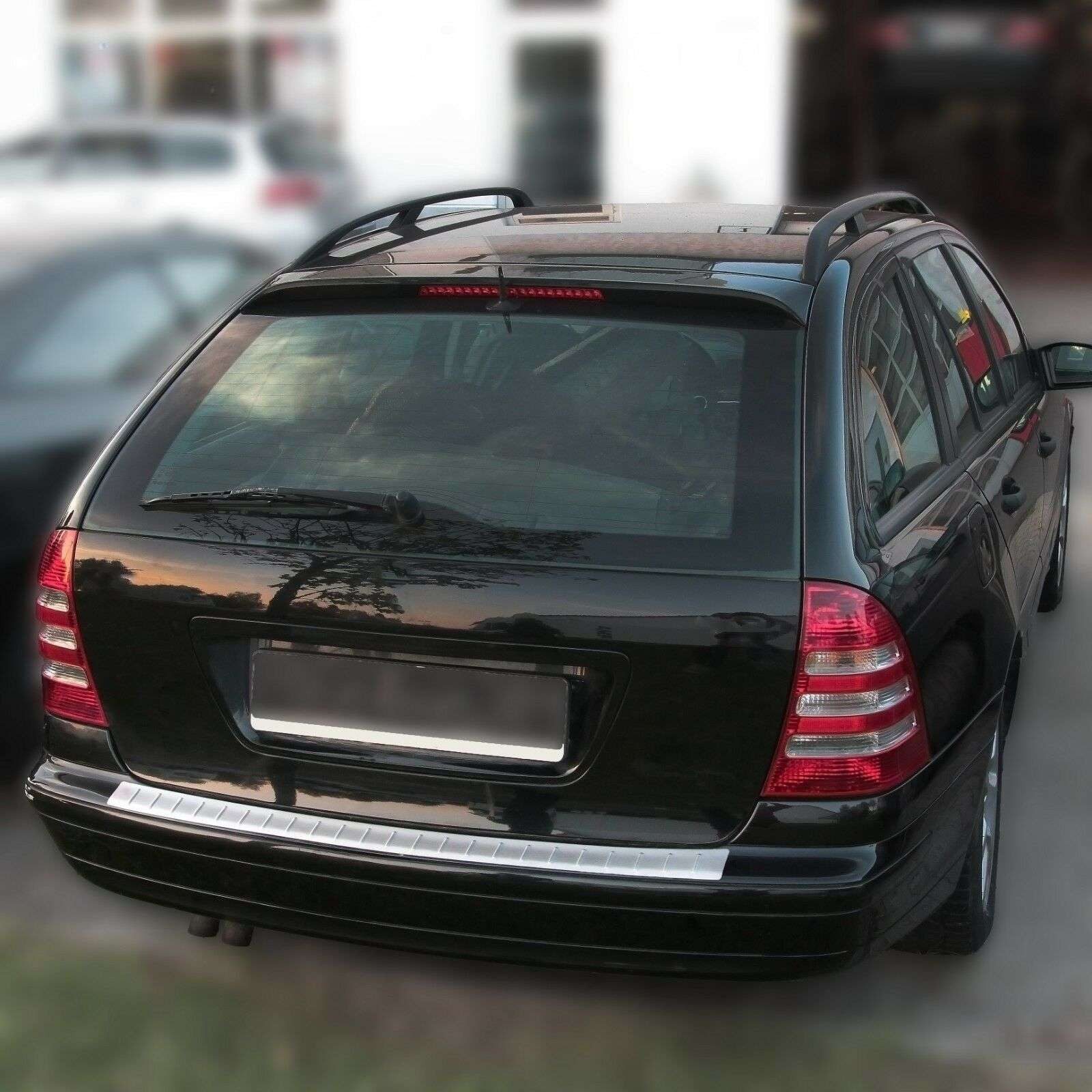 RECAMBO Ladekantenschutz für MERCEDES C-KLASSE, S203 KOMBI, 2001-2007 Stoßstangenschutz, V2A rostfrei, Exklusive Optik, praktischer Schutz & perfekte Passform