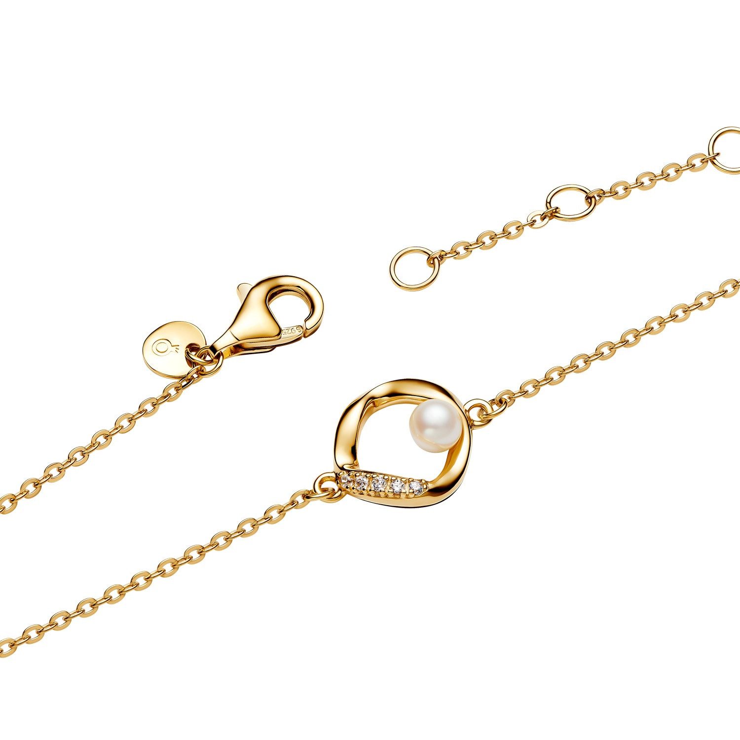 Pandora Gliederarmband mit Perle Goldfarben günstig online kaufen
