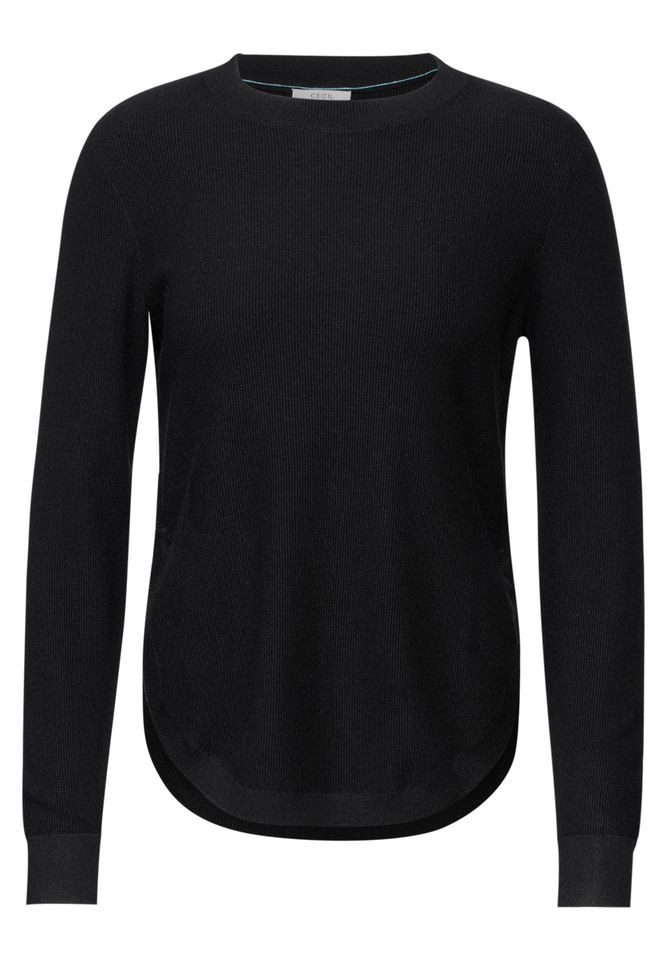 Strickpullover - Feinstrickpullover mit Rundhalsausschnitt