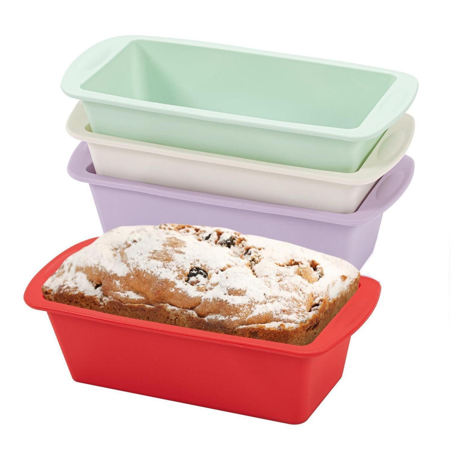 LuxusKollektion Silikonform Silikon Backform Set Brot/Kuchen 4er