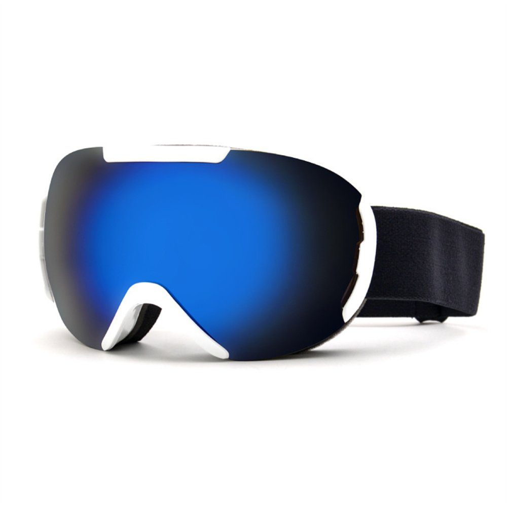 Dekorative Skibrille Winter Skibrille UV-Schutz, Snowboardbrille, sphärischer Schutzbrille, (1-St), UV Schutz, mit praktischer Anti-Beschlag-Beschichtung blau