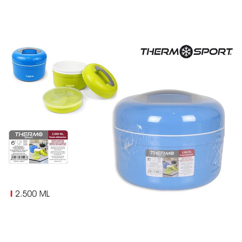 Lunchbox Thermoskanne Lebensmittel Kunststoff 2500ml Farben zufällig sortiert, Glas, (1-tlg)