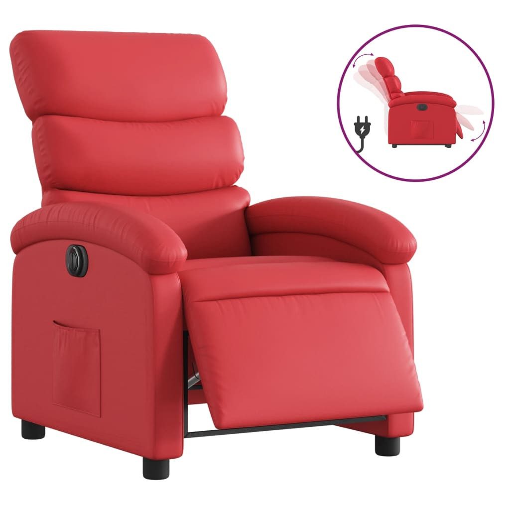 vidaXL Sessel Relaxsessel Elektrisch Rot Kunstleder günstig online kaufen