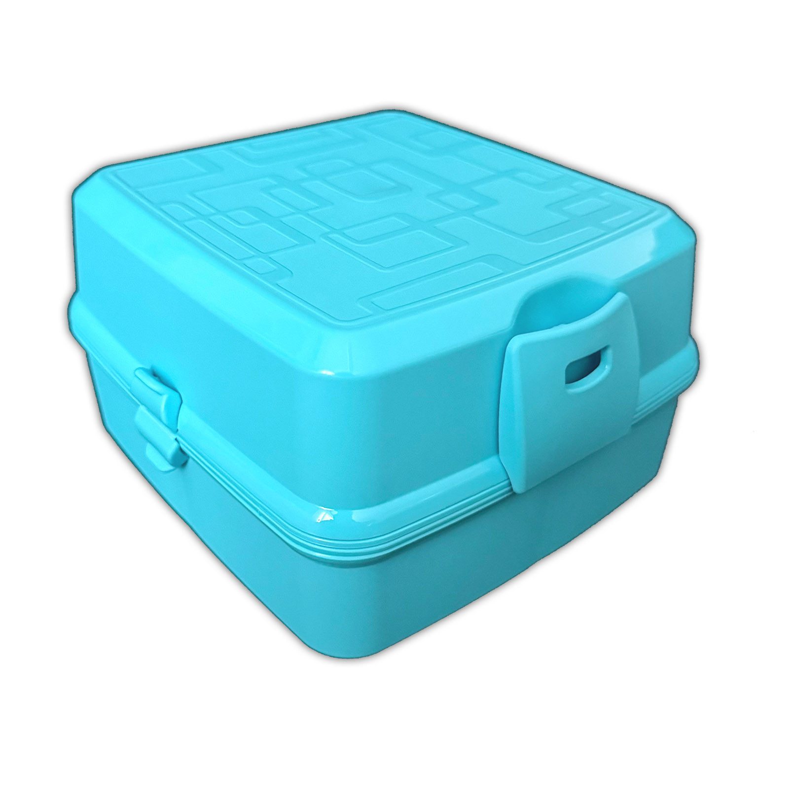 HAC24 Lunchbox Brot- und Lunchbox mit 4 Fächern Vesperdose Brotdose Vorratsbox, Kunststoff, 1400ml, Inkl. Gabel & Löffel