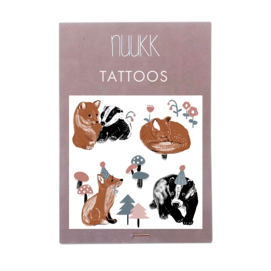 Kindertattoo Bio Tattoo 'Fuchs und Dachs'