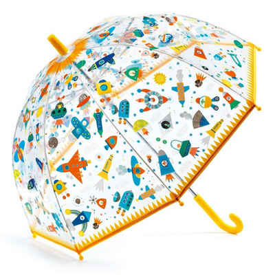DJECO Stockregenschirm Regenschirm Weltall transparent Raketen