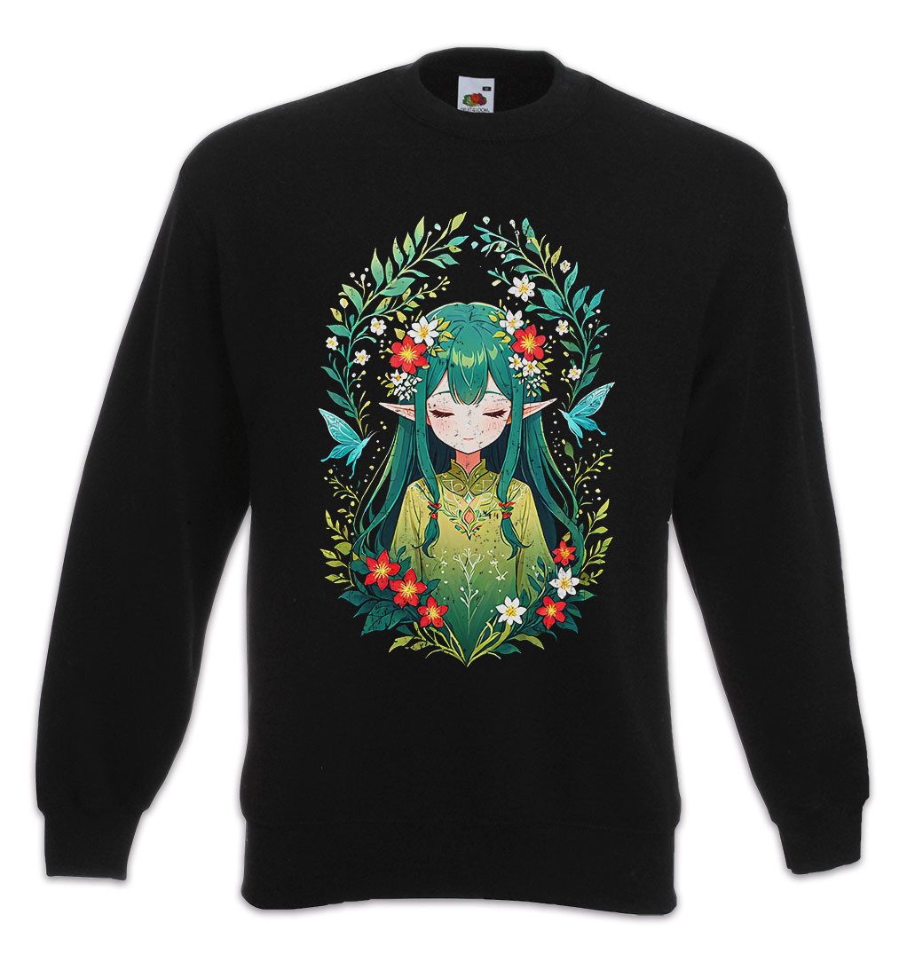 Urban Backwoods Sweatshirt Wood Elf Sweatshirt Art Nouveau Fantasy Elves Elfen Fairy Fairies Lord (1-tlg) RPP Dungeons Role Play