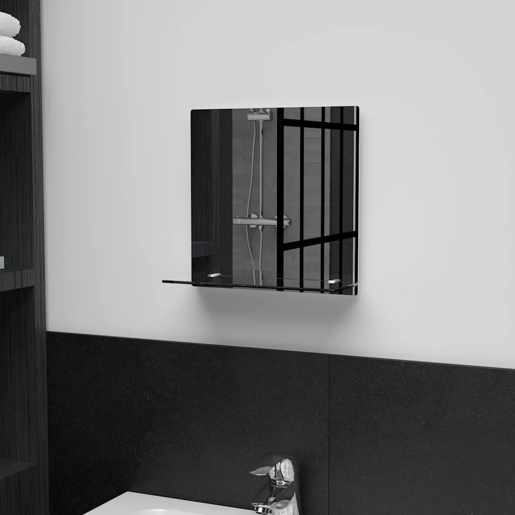 furnicato Wandspiegel Moderner mit Regal 30x30 cm aus gehärtetem Glas (1-St), Badezimmerspiegel mit Ablagefläche für Bad, Flur oder Schlafzimmer