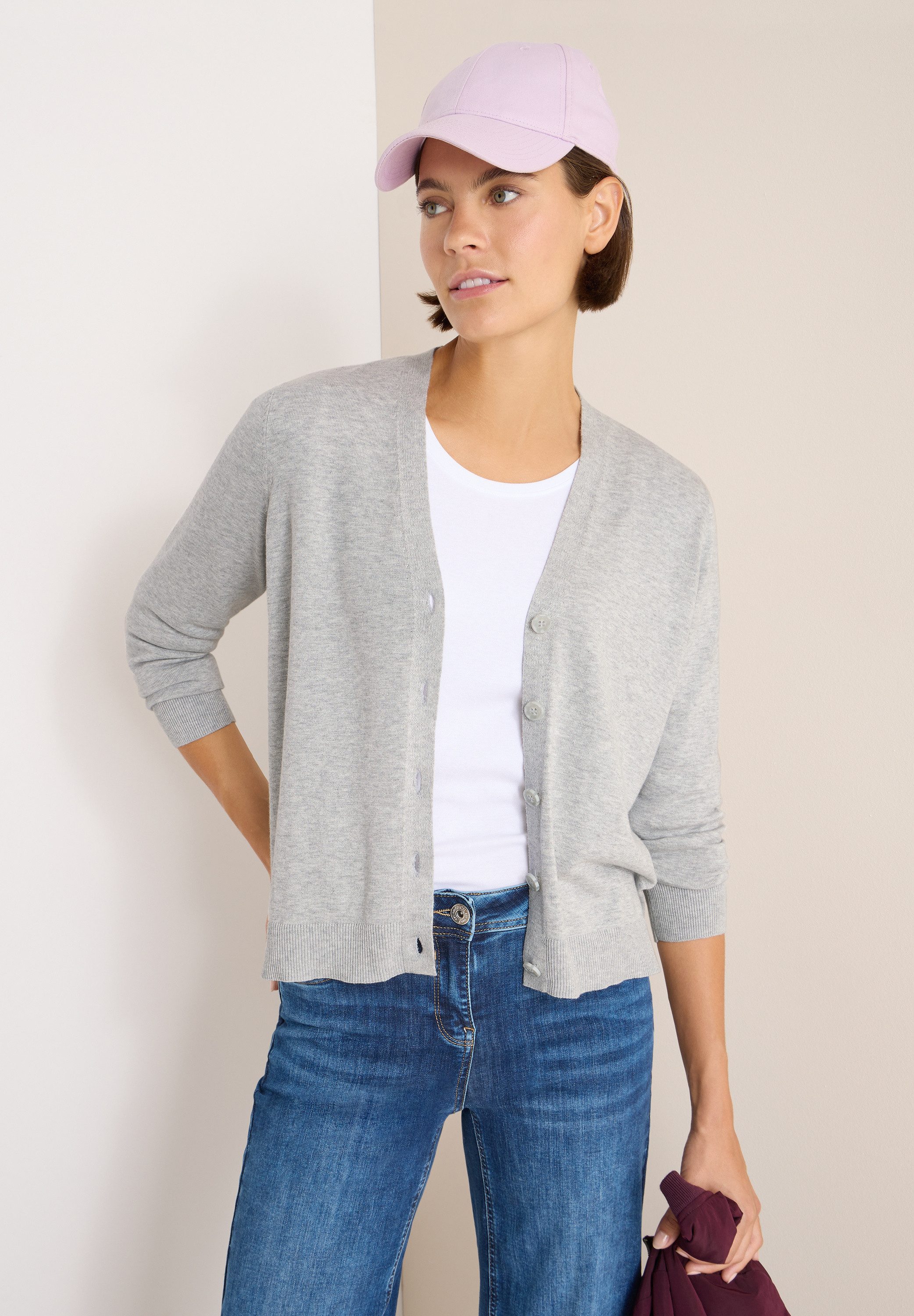 CECIL Cardigan aus Baumwolle mit Stretchanteil
