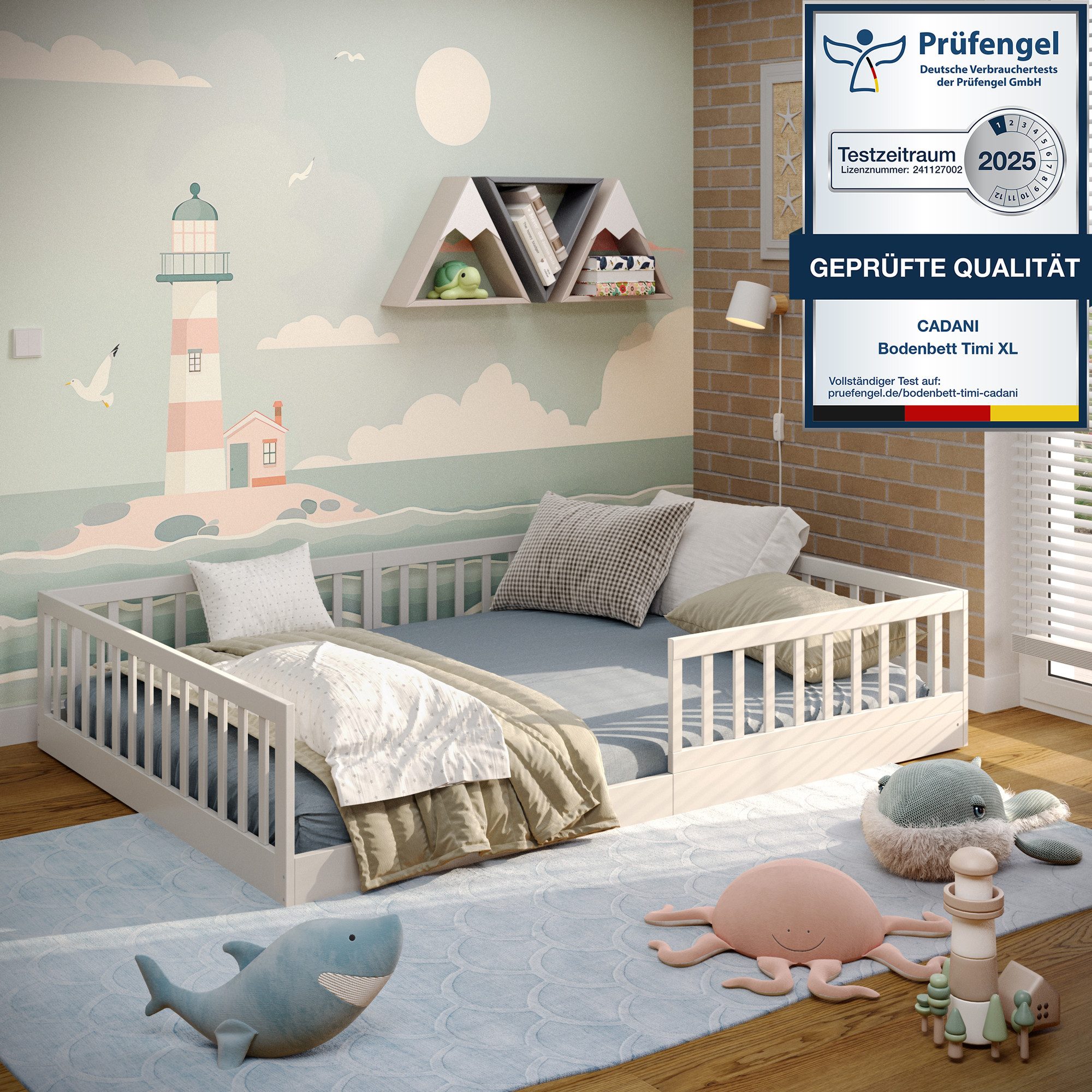 CADANI Kinderbett CADANI Timi Kinderbett Montessori Bodenbett (Rausfallschu günstig online kaufen