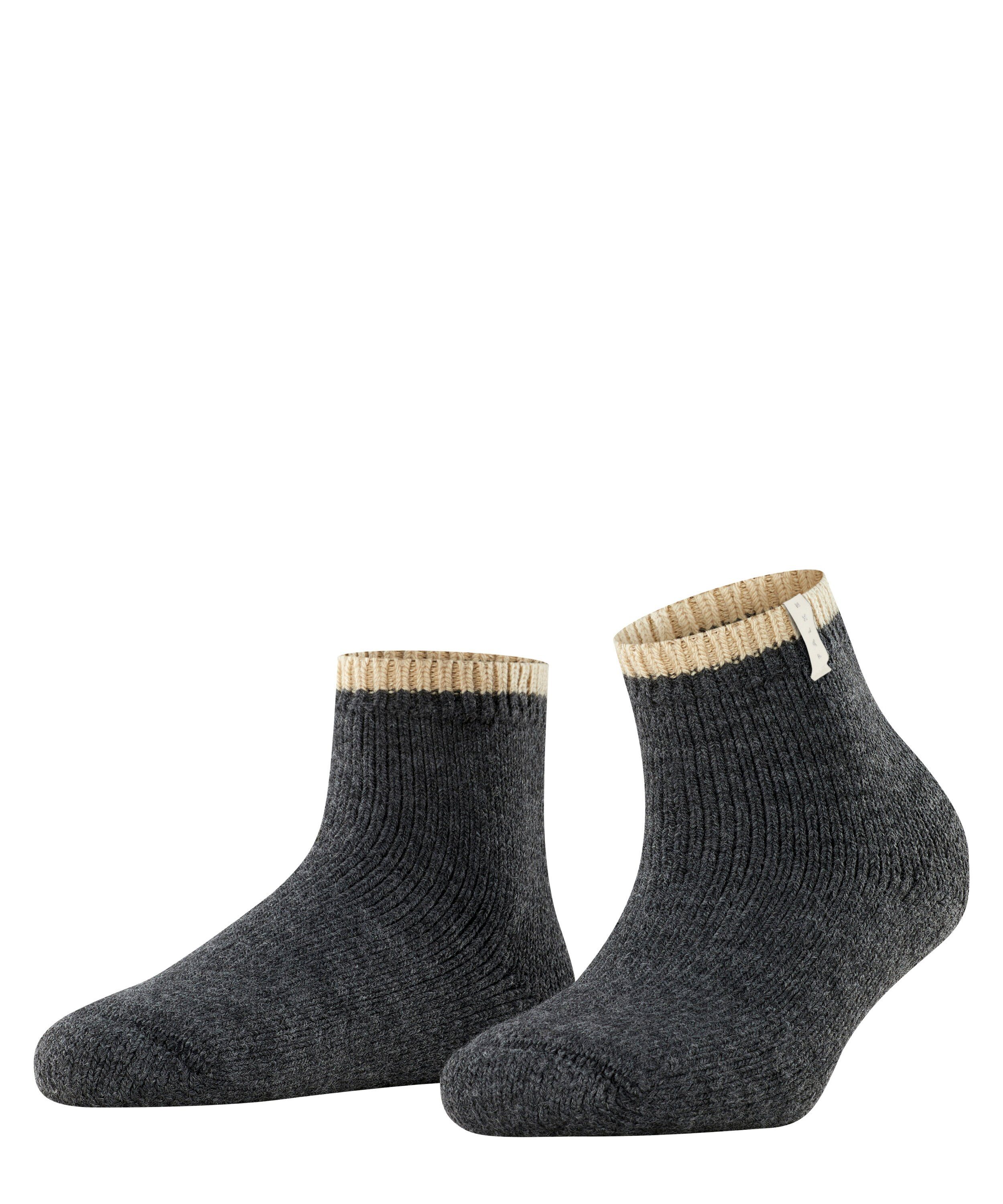 Gemütliche Plüsch Damen Socken – Anthrazit Melange – 39-42