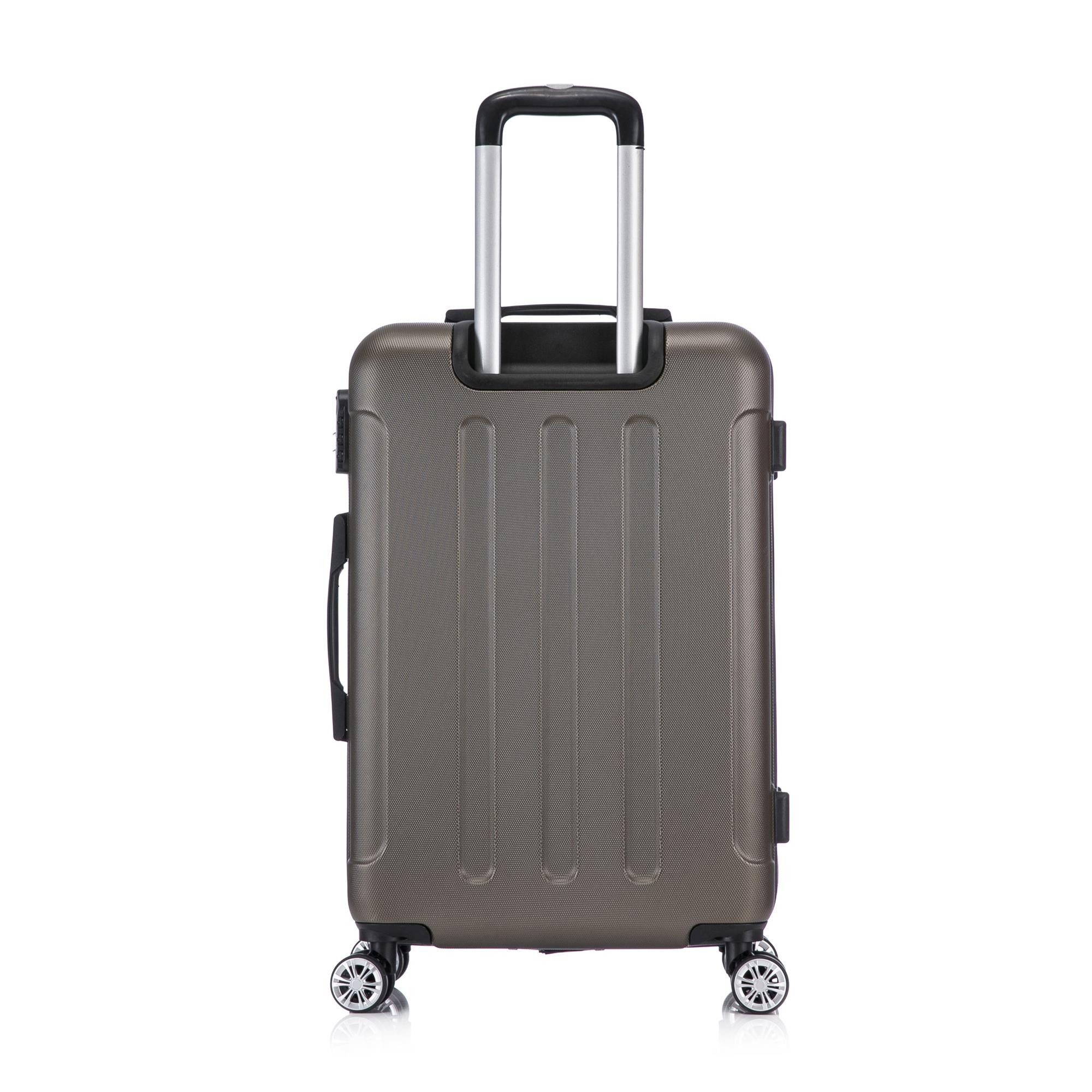 Flexot Hartschalen-Trolley F-2045 Kofferset, 360° Rollen, robuster Reisekoffer, Bordcase, 4 Rollen, Robuster und moderner Koffer mit vier 360° Rollen und Zahlen – Bild 5 von 5
