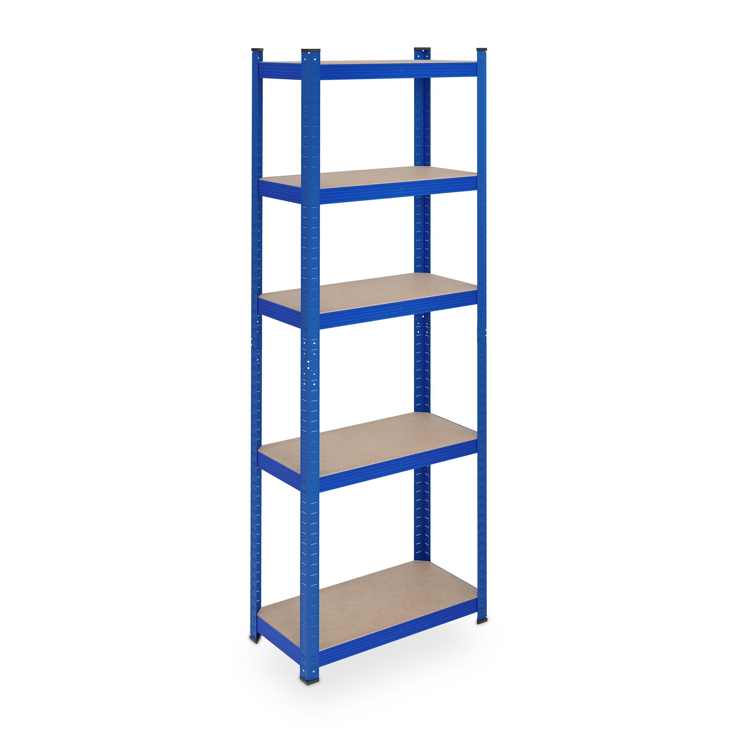 relaxdays Schwerlastregal Blaues Schwerlastregal mit 5 Ebenen günstig online kaufen