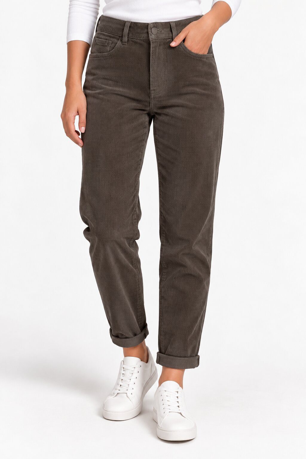 Eight2Nine Cordhose Damen Stoffhose Hose Mom Fit Jeans Stretch Angenehm zu Tragen Perfekte Passform Hochwertige Verarbeitung, Stretch Cord