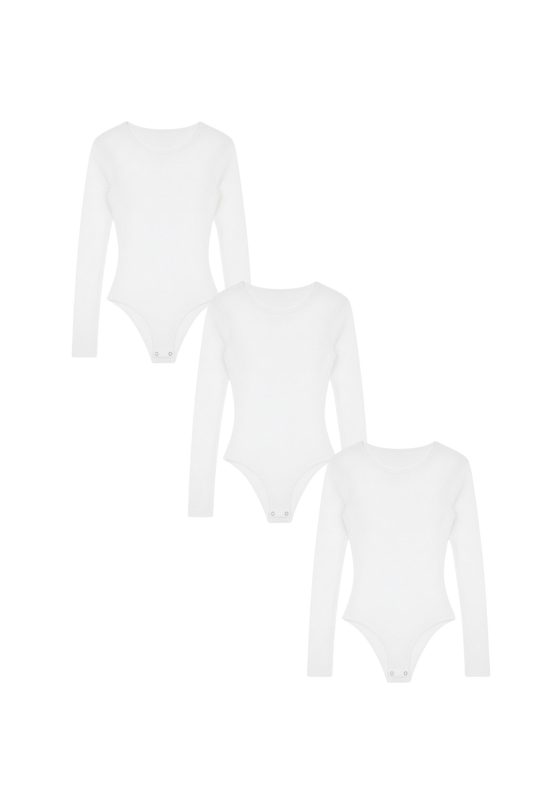 Diademita Body BASIC MAX Langarm Body Frauen 3er Pack (Set, 3-tlg., 3er Pack)