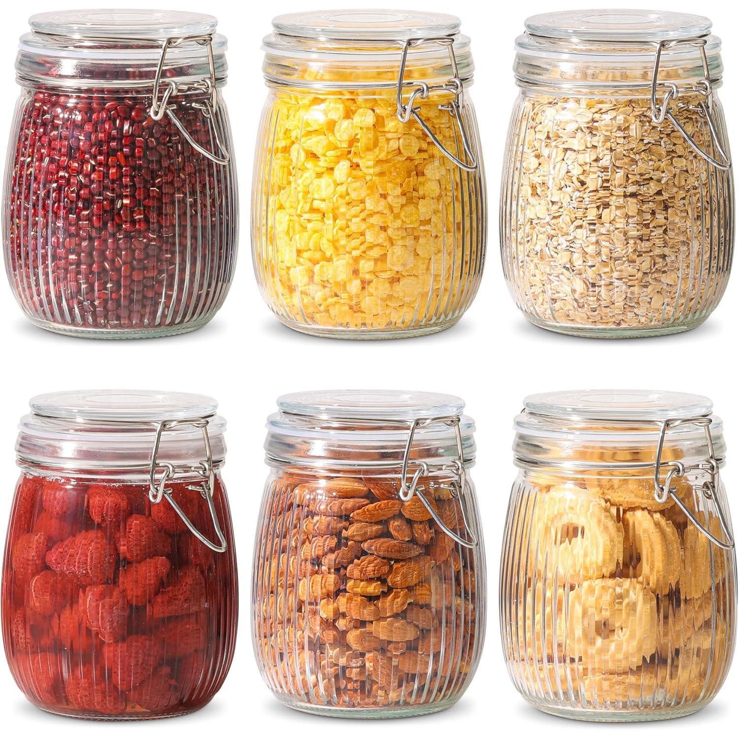 LuxusKollektion Einmachglas Einmachgläser Bügelverschluss 750ml 6 Stück 0,75 L × 6
