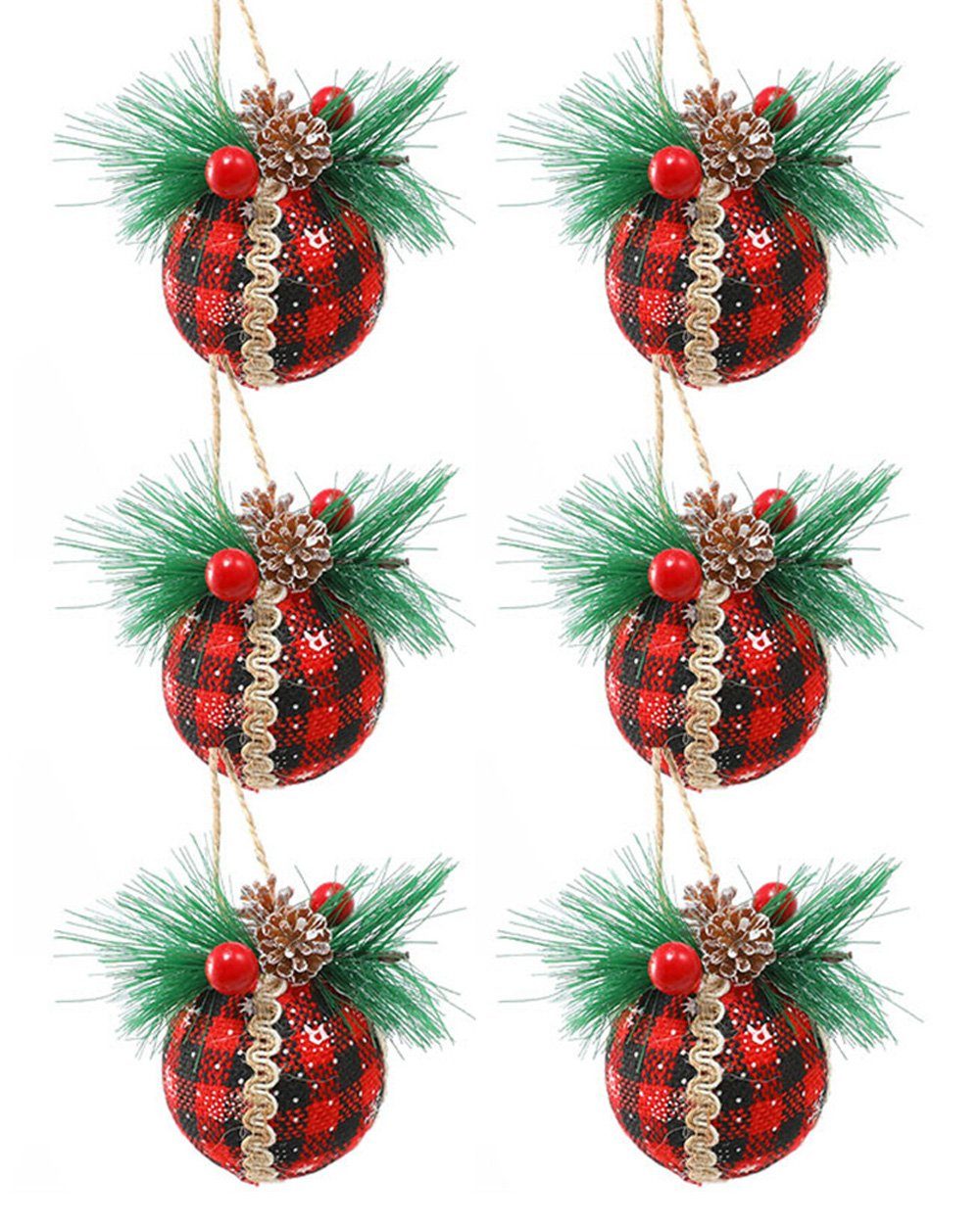 Mehrweg Kugeln Christbaumschmuck Weihnachtsbaumkugel kleine St), Für Dekorative Bruchsicher Set Kugel, 6cm Partys Weihnachtlichen Dekoratvie, (6 Weihnachtskugeln