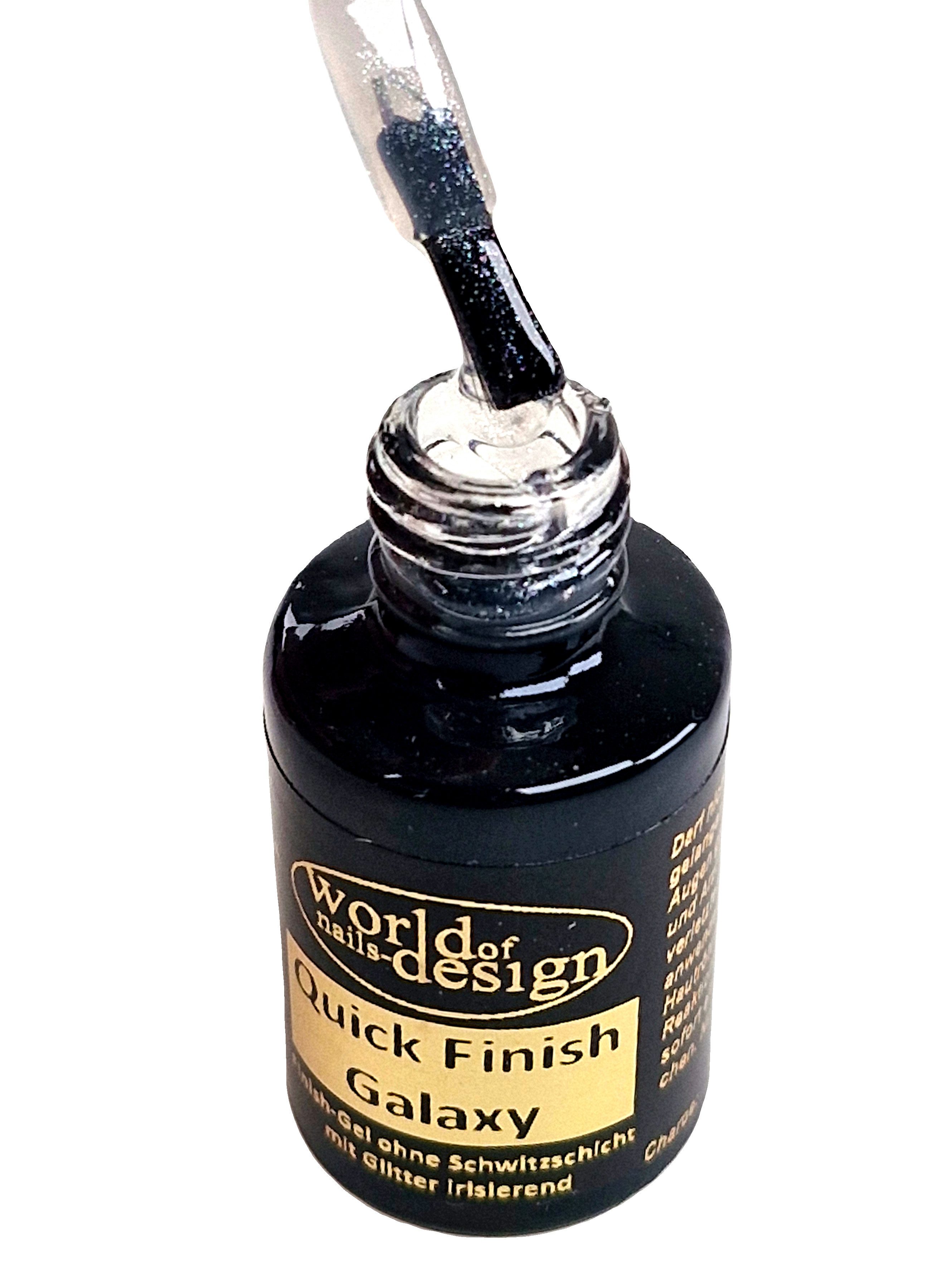 World of Nails-Design UV-Nagellack LED/UV Quick Finish Versiegelungsgel ohne Schwitzschicht Pinselflasche, ohne Schwitzschicht