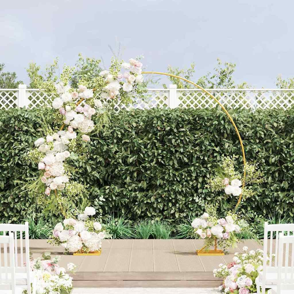 vidaXL Pergola Einzelner Hochzeitsbogen Gold 220 x 45 x 200 cm Stahl, (1-tlg) – Bild 2 von 5