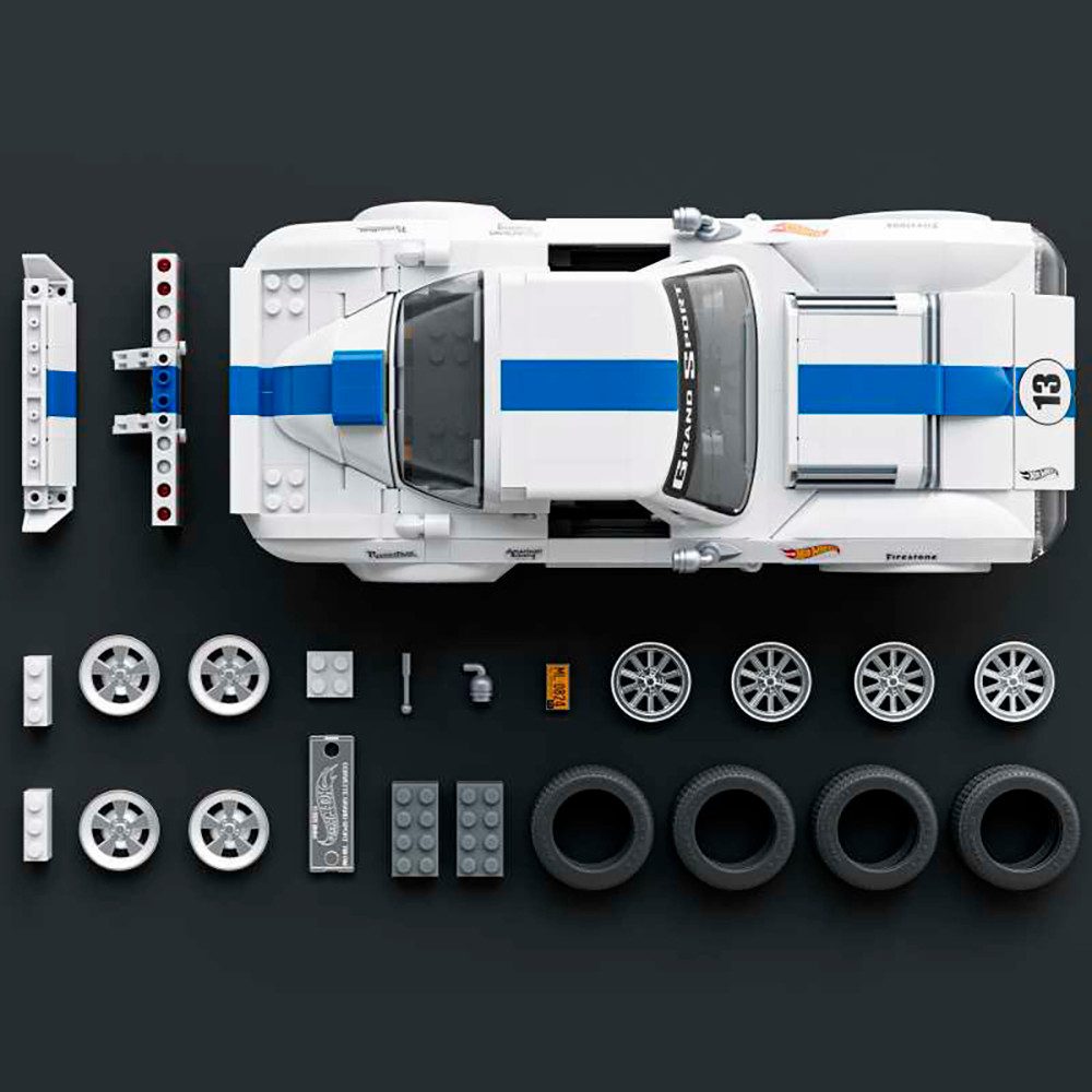 Mattel® Model Kit Mattel Brick Shop Hot Wheels, ELITE SERIES CORVETTE, 1:16 scale, (918 pieces)