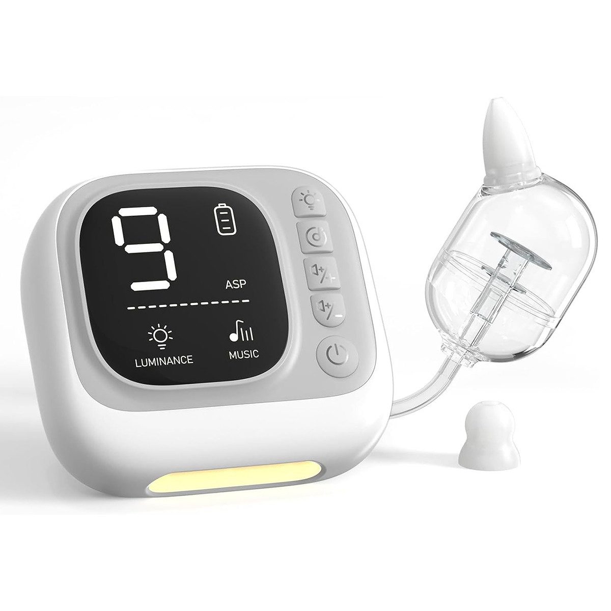 Novzep Nasensauger 9-stufiger elektrischer Baby Nasenreiniger mit 3-Silikondüsen