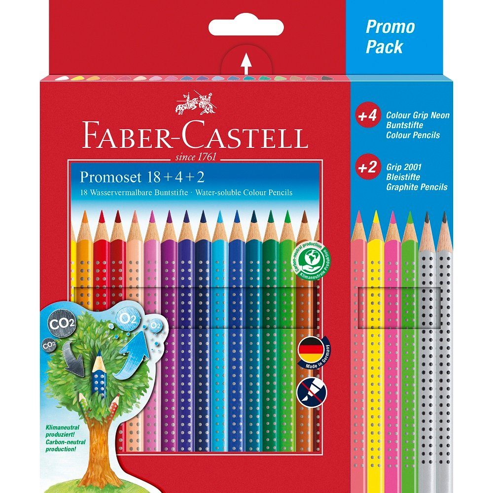 Faber-Castell Buntstift 24 Buntstifte CLASSIC GRIP Promo Pack farbsortiert
