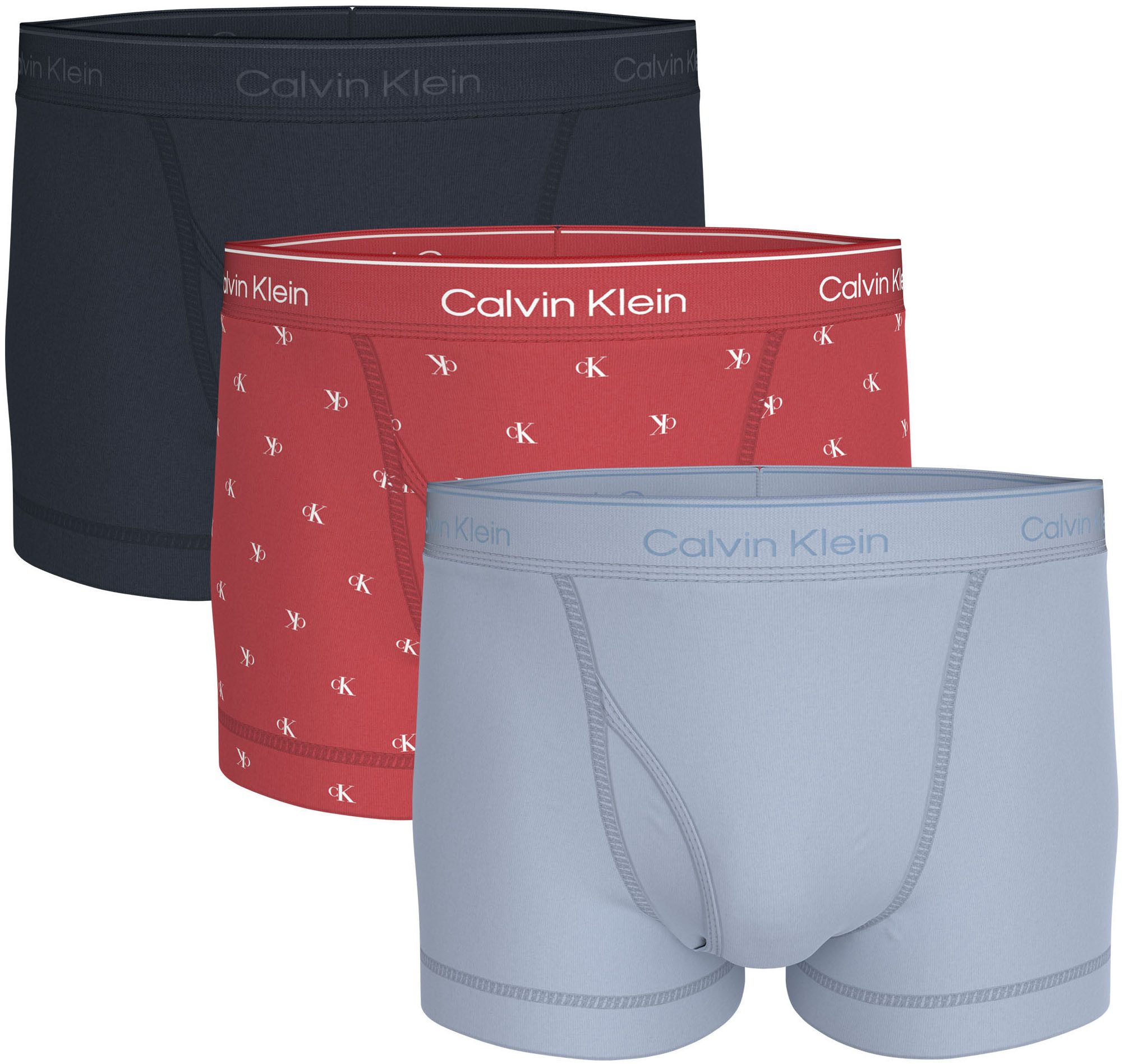 Calvin Klein Underwear Trunk TRUNK 3PK (Packung, 3er-Pack) mit Logo-Elastikbund