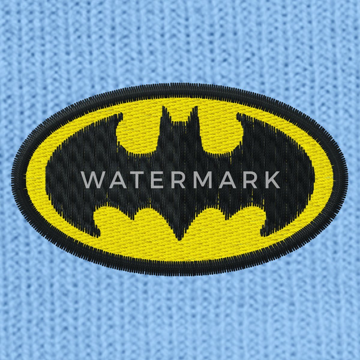 Spreadshirt Beanie DC Comics Batman Original Logo Stick Bestickte Wintermütze (1-St)