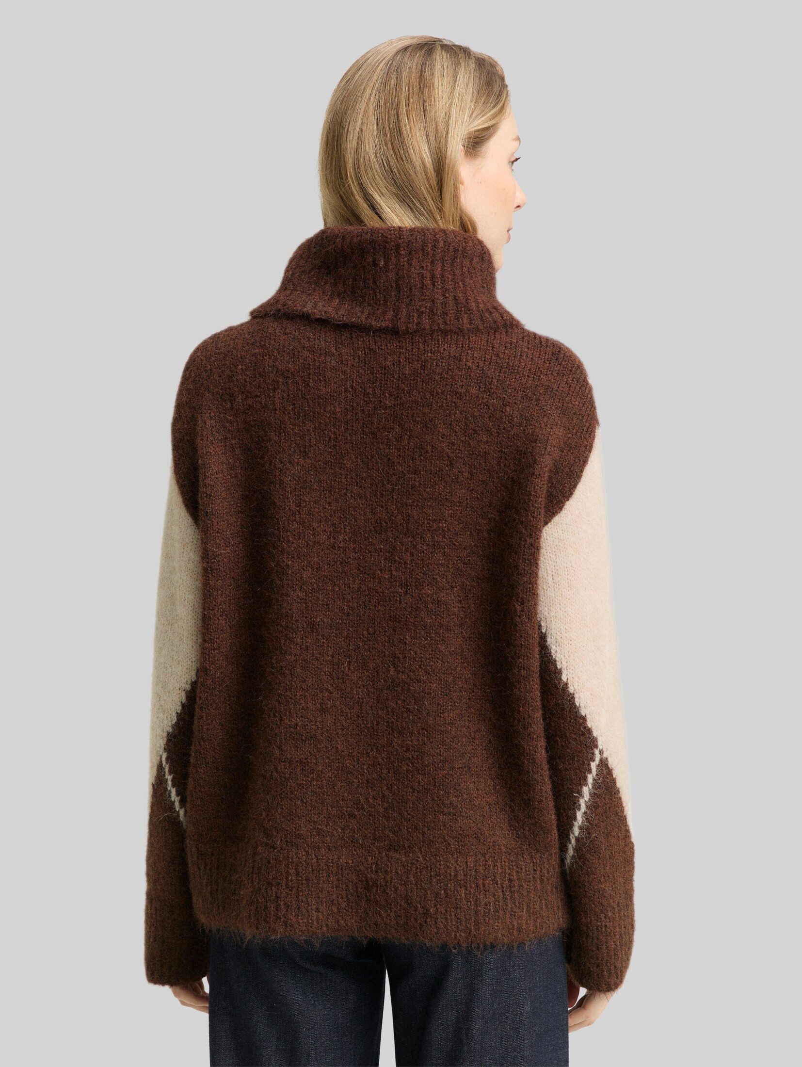 TOM TAILOR Strickpullover Pullover & Strickjacken Oversize Rollkragenpullover mit Wollanteil