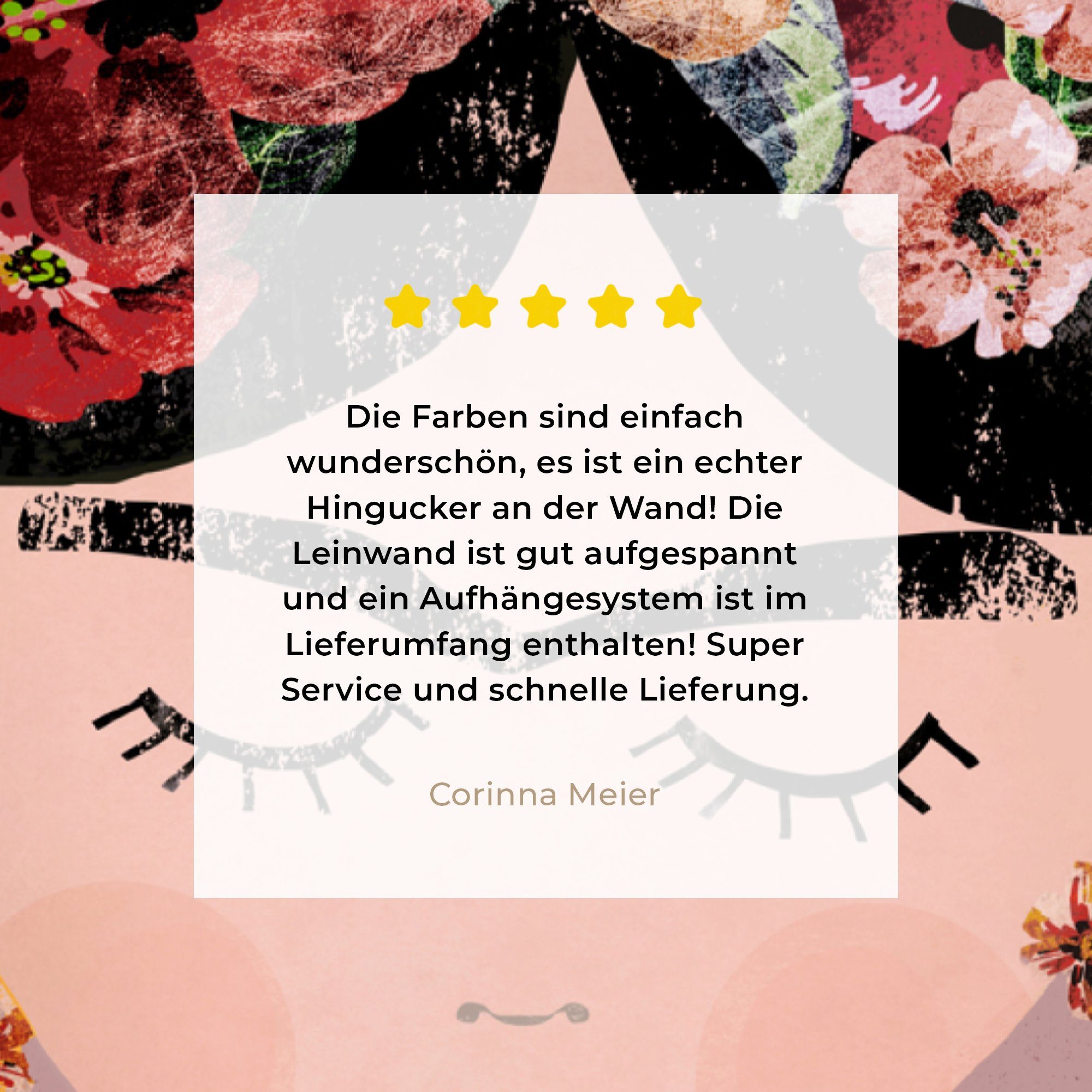 OneMillionCanvasses® Leinwandbild Pastell - Frau - Blumen - Kunst - Frida Kahlo, Fotodruck (1 St), Leinwand Canvas Wandbild, Wanddekoration 20x30 cm – Bild 5 von 5