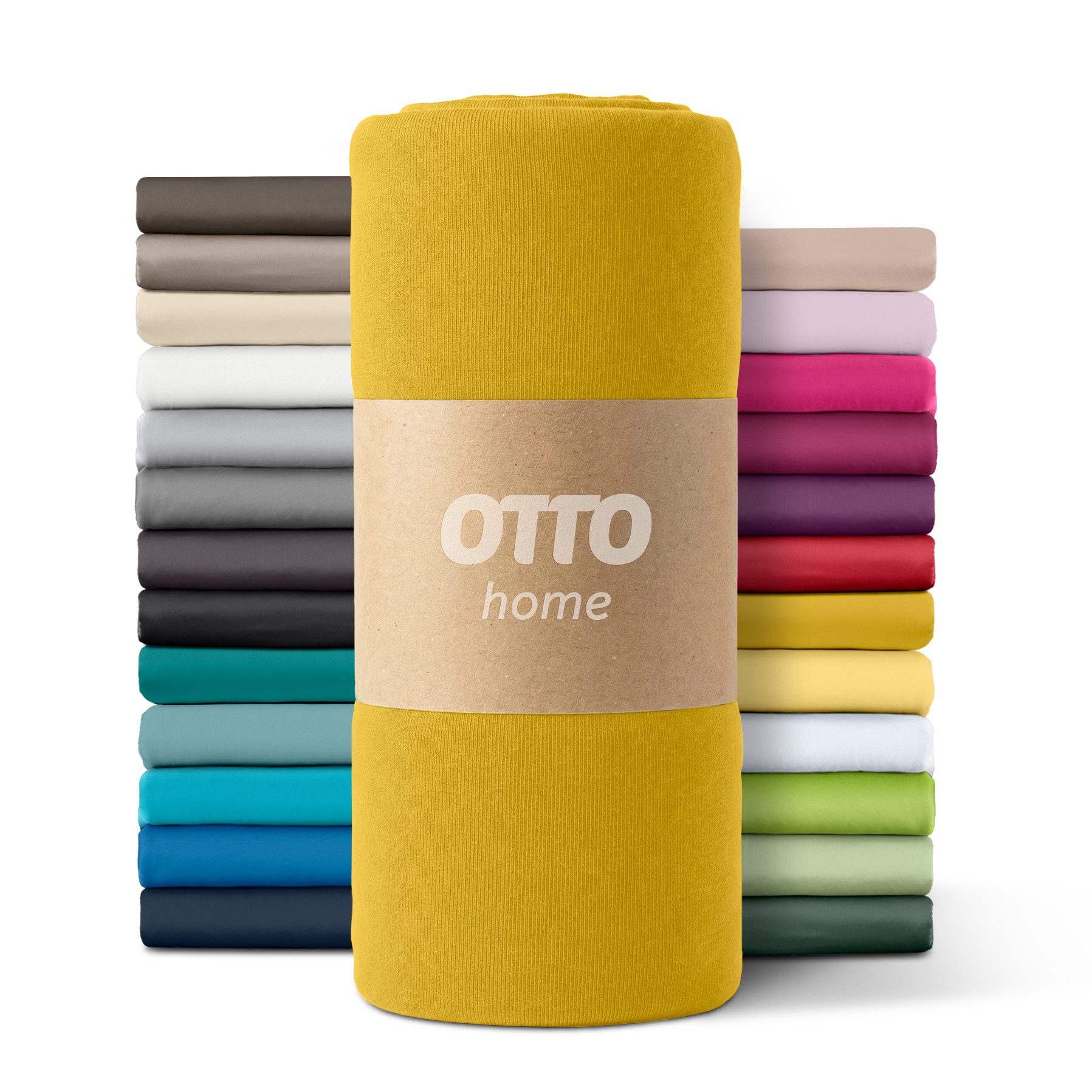 OTTO home Spannbettlaken PAPRIKA Microfaser-Jersey und warme Fleece-Qualität, Microfaser-Jersey, Gummizug: rundum, (2 Stück), Bettlaken Laken Spannbettuch, schnelltrocknend