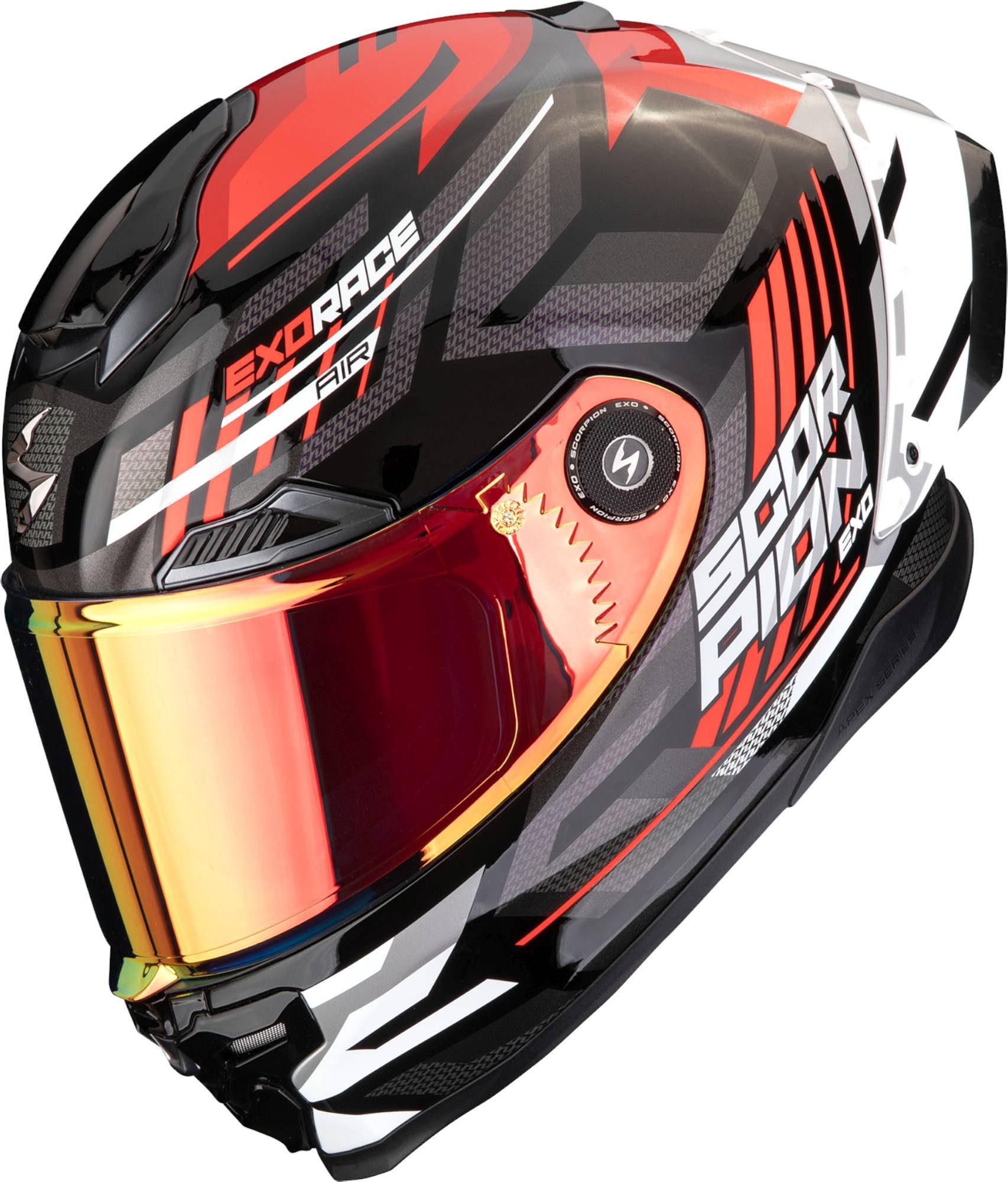 Scorpion Exo Motorradhelm EXO-Race Air Kobra Helm, vorbereitet für Kommunikationssystem,geeignet für Brillenträger,P