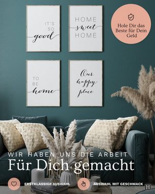 Heimlich Poster Set als Wohnzimmer Deko, Bilder DINA3 & DINA4, Home, Sprüche & Texte