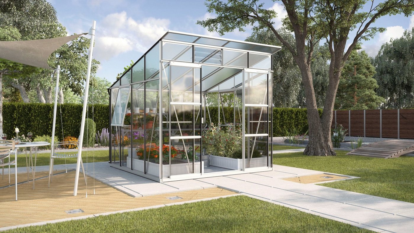 Thumbnail - Vitavia Gewächshaus Freya 7600, BxTxH: 258 x 291,6 x 240,4 cm, 3 mm Wandstärke, Alu-Profile, Wand 3 mm Sicherheitsglas, ...