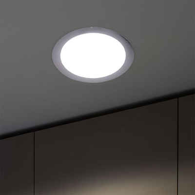 EGLO LED Einbaustrahler, LED-Leuchtmittel fest verbaut, Warmweiß, LED Einbau Leuchte Chrom Flur Strahler Küchen Wohn Zimmer
