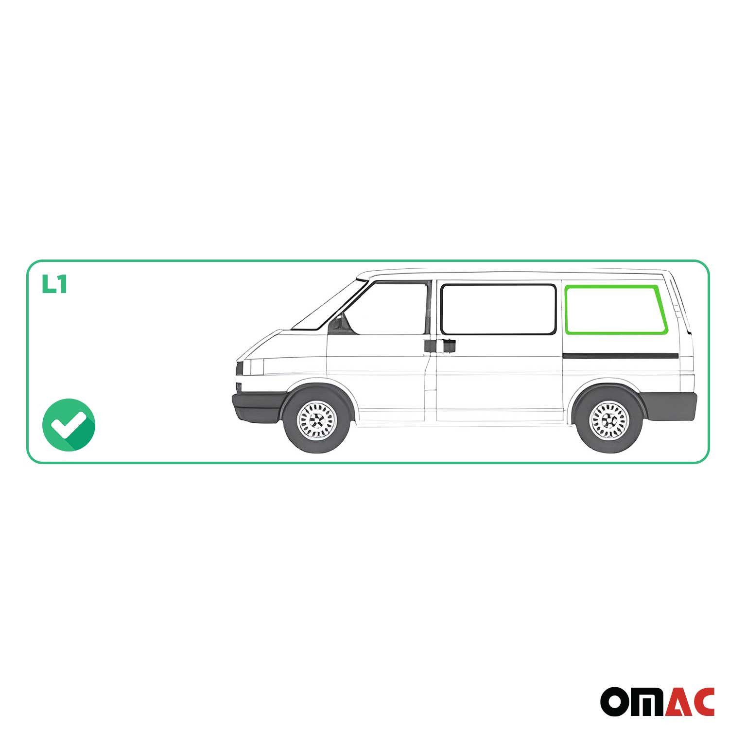 OMAC Fenster Seitenfenster für VW T4 Transporter 1990-2003 Links L1 RS, (1 St), Haltbar, Langlebig