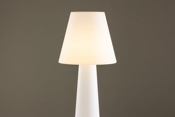 BOURGH Stehlampe STRATFORD Stehleuchte Indoor & Outdoor - moderne Lampe weiß ø34cm