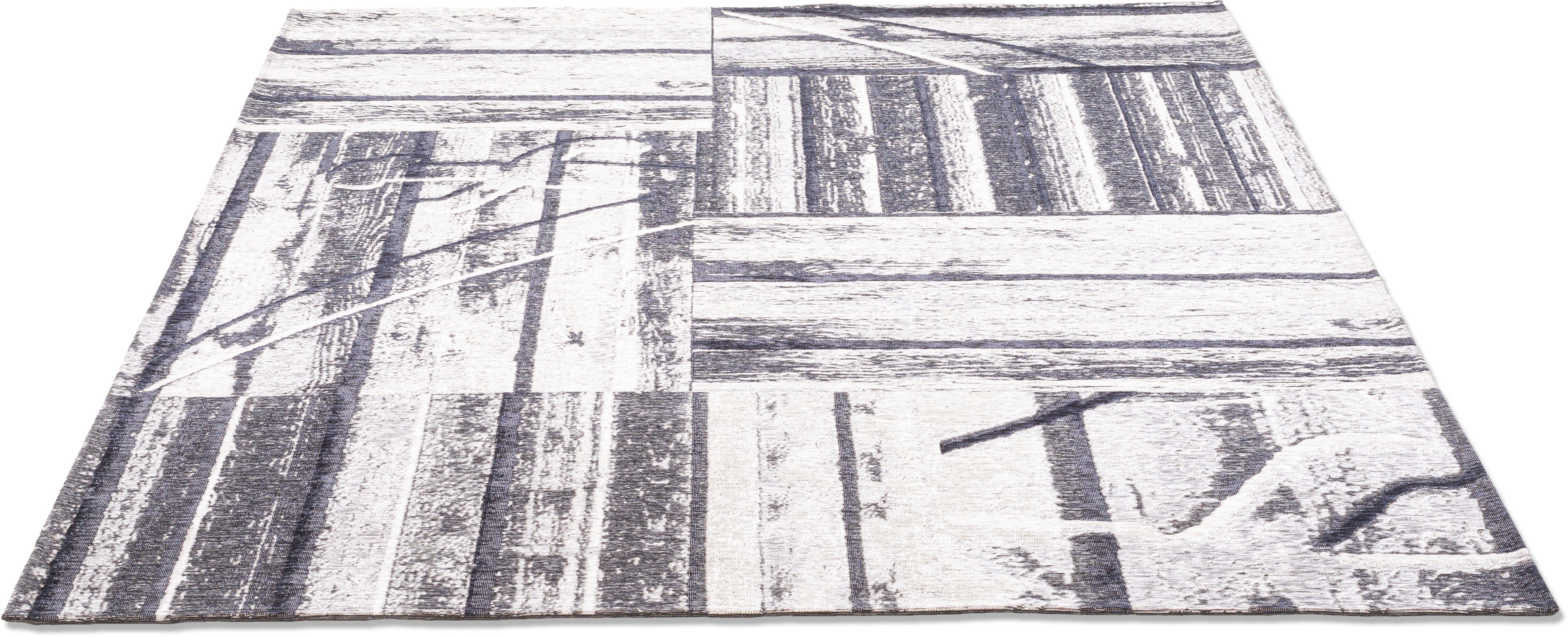 3 Flachgewebe, Höhe: modernes 010, Teppich Keitum Motiv, Sansibar, Design, mm, Säbel gekreuzte rechteckig, Holz