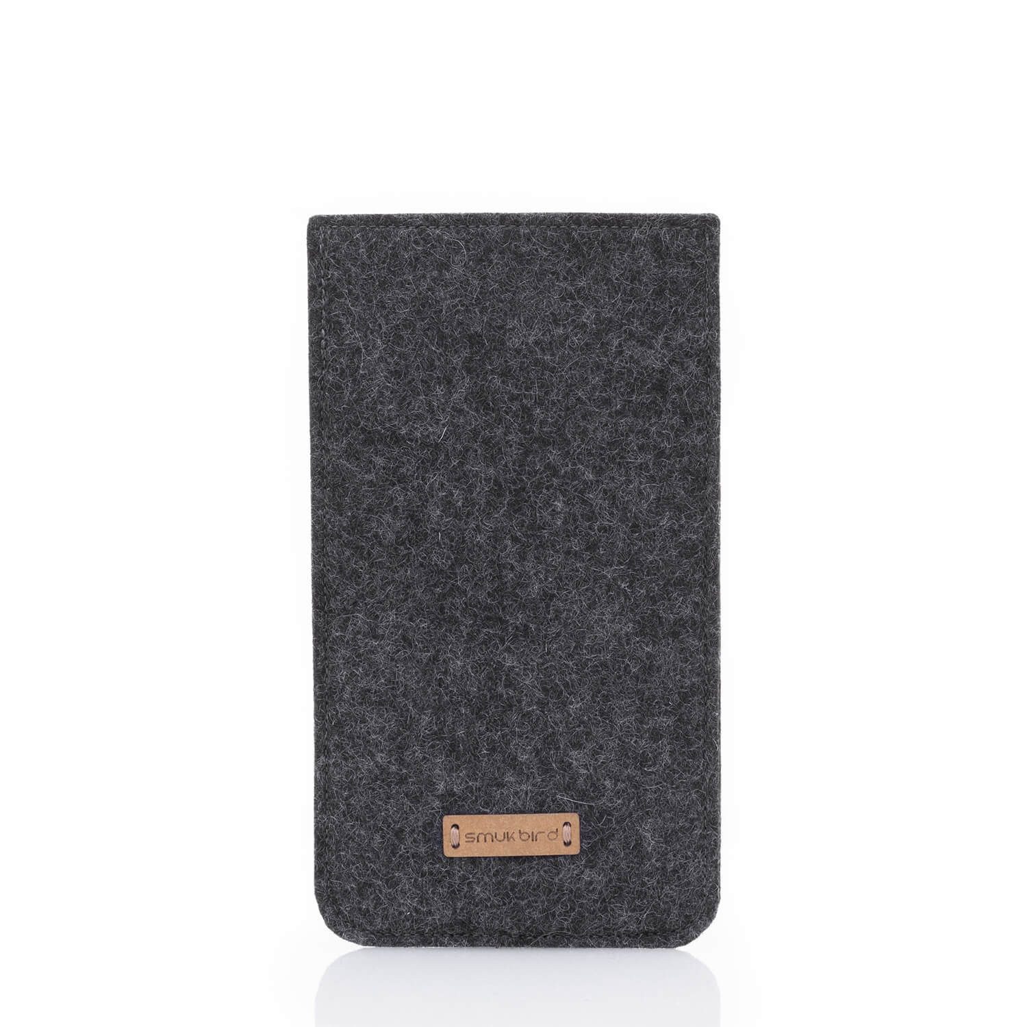 Smukbird Handytasche Handytasche LET für Samsung Galaxy S23 Ultra, aus Filz, anthrazit