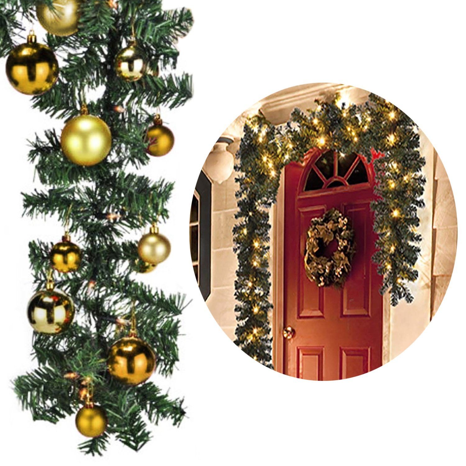 Mojawo Lichtervorhang XXL LED Tannengirlande 810cm mit 100 LED inkl. 60 Stü günstig online kaufen