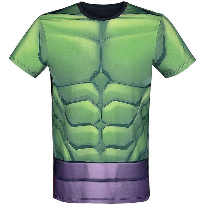 Marvel - Hulk Print-Shirt HULK Cosplay T-Shirt Grün XS S M L XL Marvel