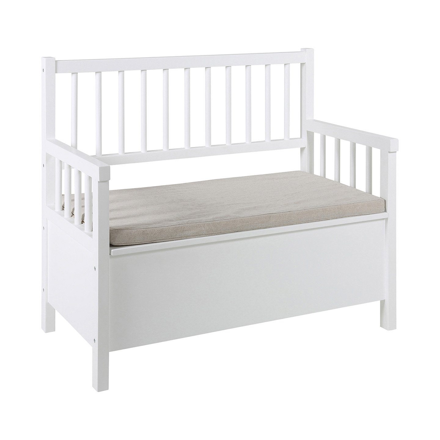 ACTONA GROUP Bank Aster Sitzbank mit Kissen weiß, beige. (1-St)