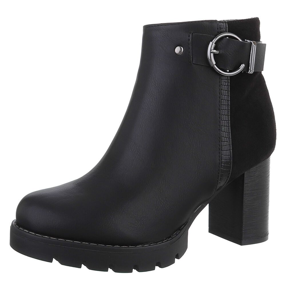 Ital-Design Damen Freizeit High-Heel-Stiefelette (87740292) Blockabsatz günstig online kaufen