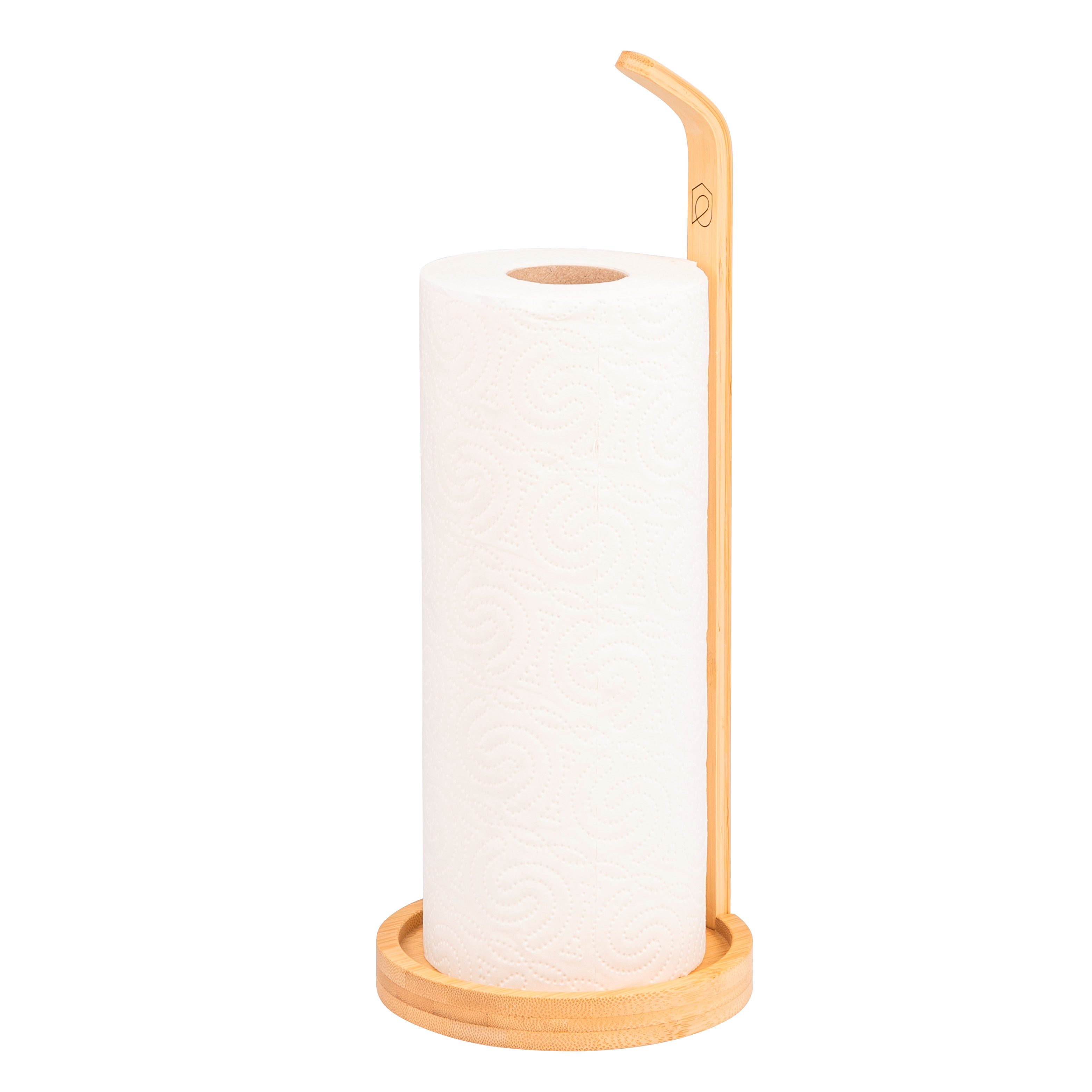 eluno Küchenrollenhalter aus Bambus mit Schutzpads am Boden, (1-St)